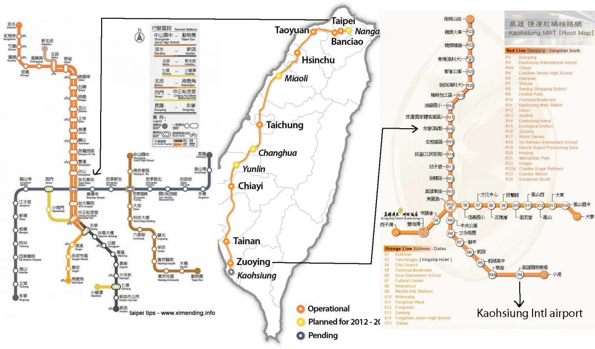 térkép Taipei nagysebességű vasúti állomás