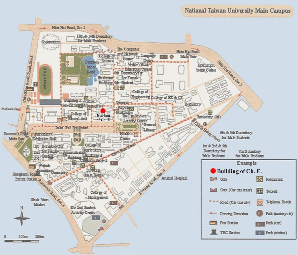 national taiwan university campus térkép