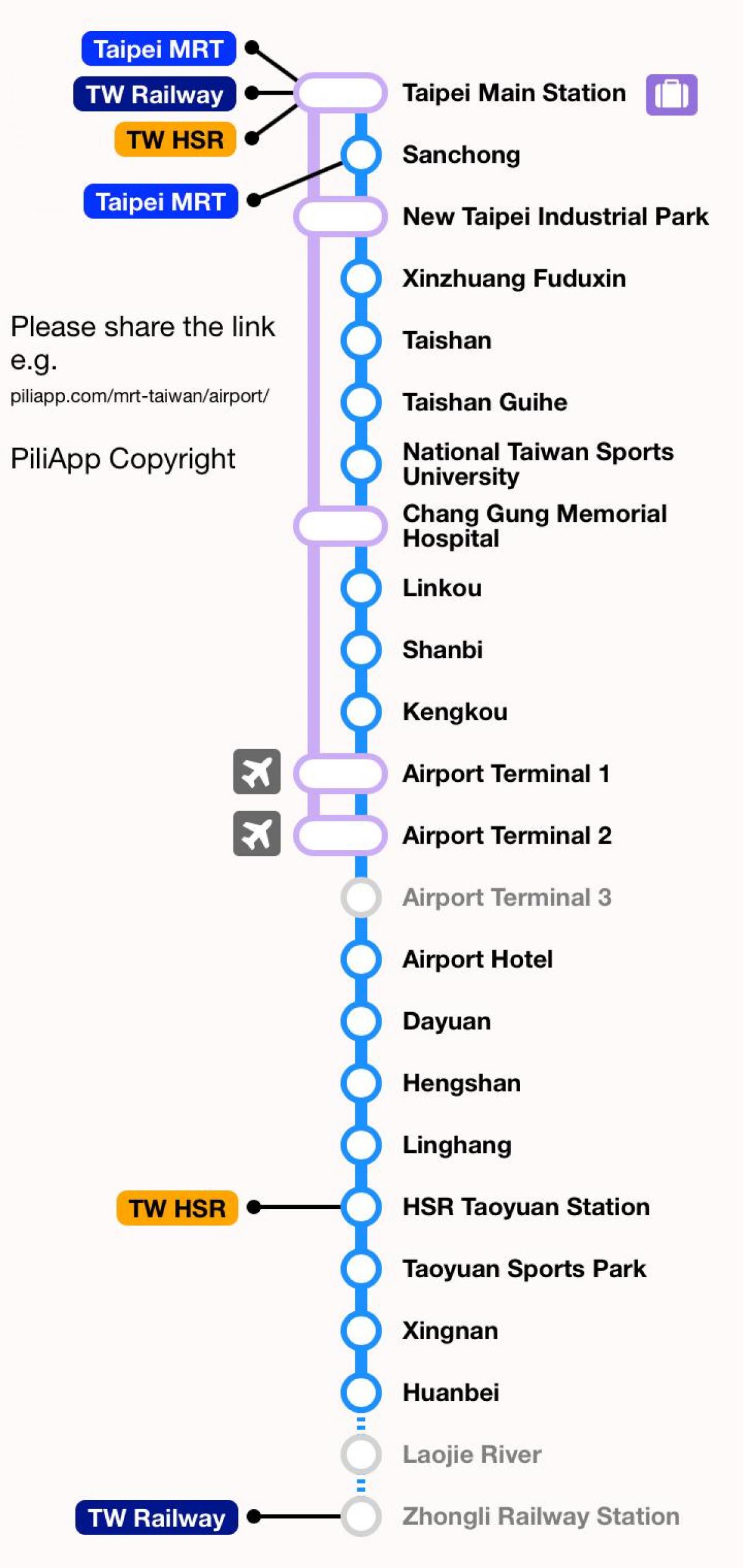 Taipei mrt térkép taoyuan repülőtér