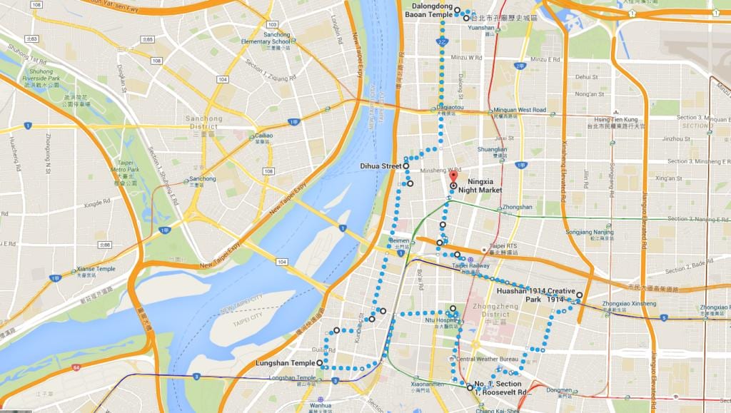 Taipei ubike térkép