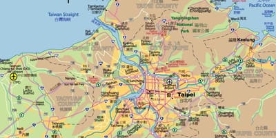 Taipei a belváros térkép