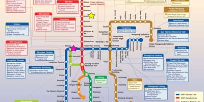 Térkép Taipei helyi vonat