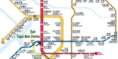 Taipei fő pályaudvar térkép