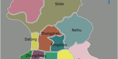 Taipei city kerületi térkép