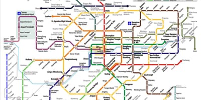 Metró Taipei térkép