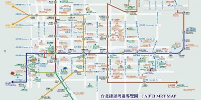 Taipei metró térkép látnivalók