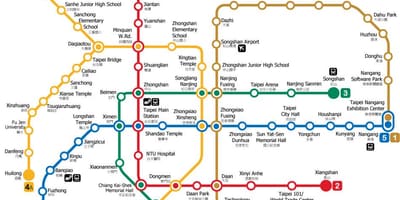 Taipei metró térkép