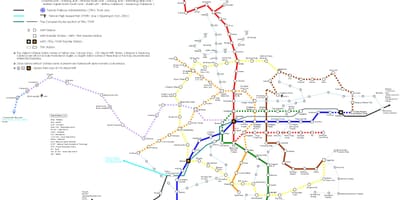Taipei vasúti térkép