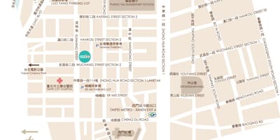 Ximending Taipei térkép